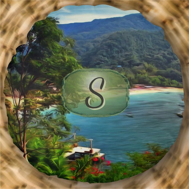 A Yelapa View 0828 Round Pillow (Creator Uploaded)