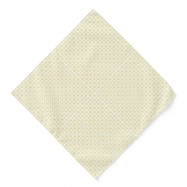 a yellow and white background with small circles bandana (Front)
