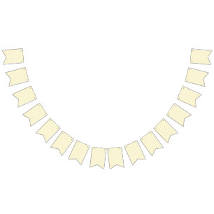 a yellow and white background with small circles bunting flags