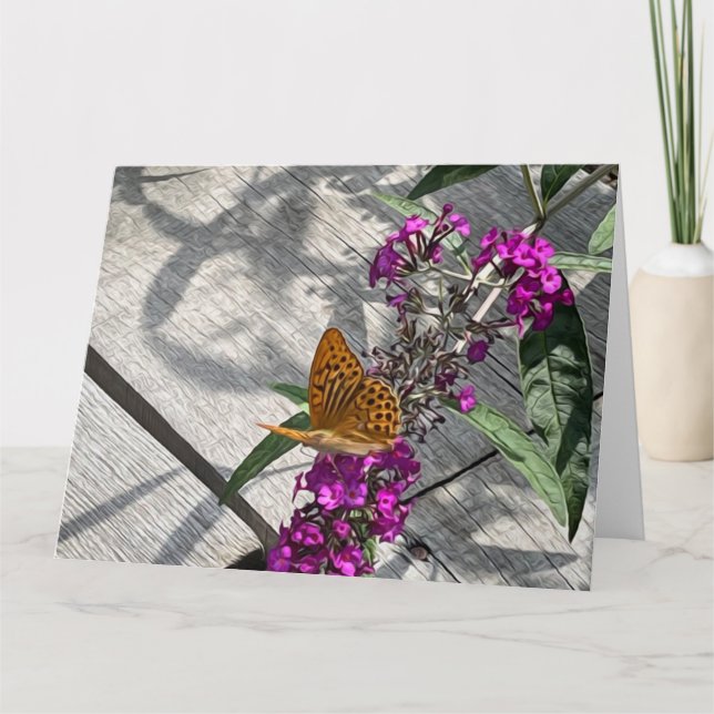 A yellow butterfly card (Front)