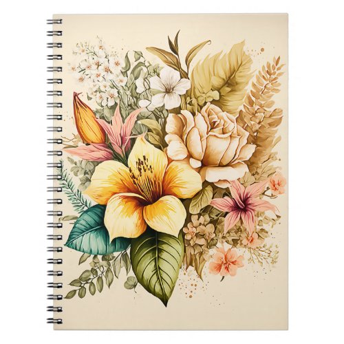 A Yellow Flower Bundle Bouquet For Your Valentines Notebook