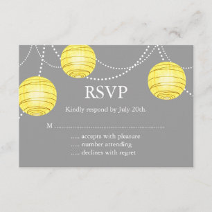 A Yellow & Gray Party Lanterns RSVP
