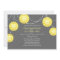 A Yellow & Gray Party Lanterns Wedding Invitation