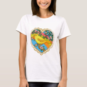 A Yellow Heart Bird T-Shirt
