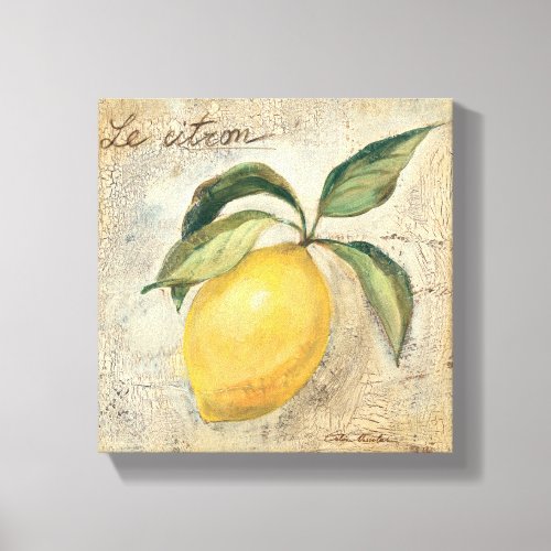 A Yellow Lemon Fruit Canvas Print