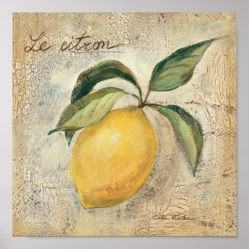 A Yellow Lemon Fruit Poster