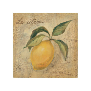 A Yellow Lemon Fruit Wood Wall Art