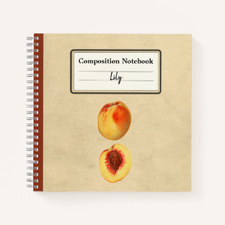 A Yellow Peach and a Half Personalized Composition Notebook