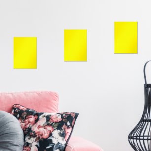 A yellow square centered on a clean white backgrou wall art sets