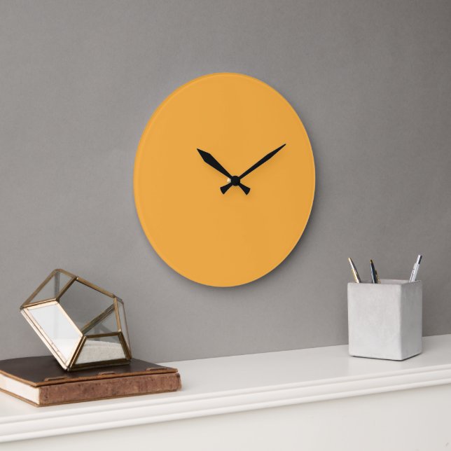 A yellow square featuring a clean white border, cr large clock (Office)