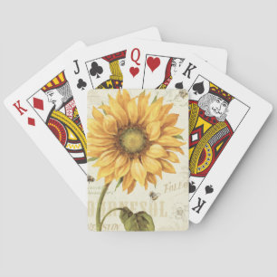 A Yellow Sunflower Poker Cards