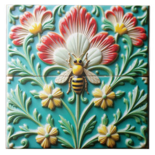 A Yellowjacket's Exploration Ceramic Tile
