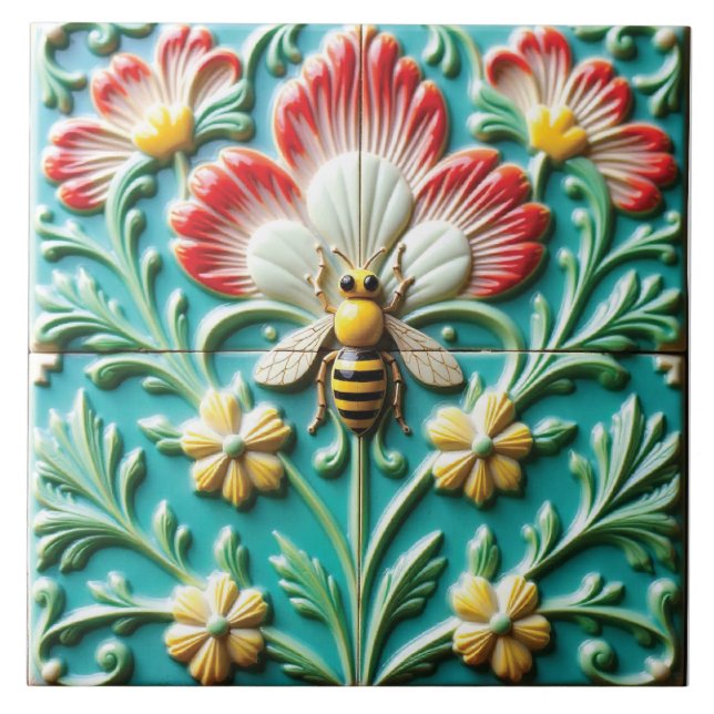 A Yellowjacket's Exploration Ceramic Tile (Front)