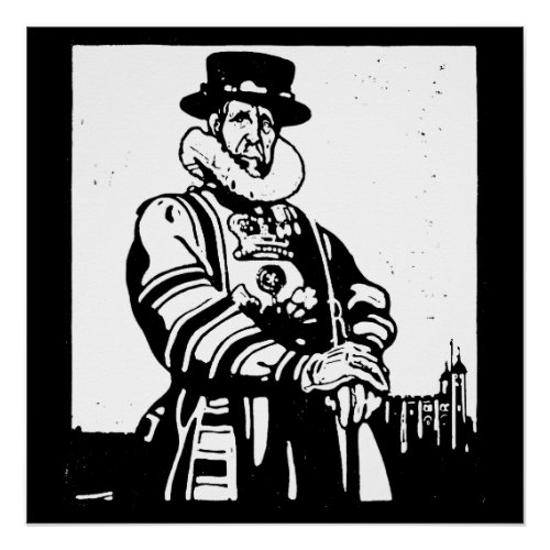 A Yeoman Warder or Beefeater Poster