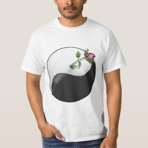 A yin yang Rose  T_Shirt