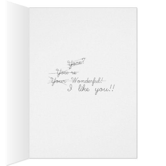 A young boy flirting card (Inside (Right))