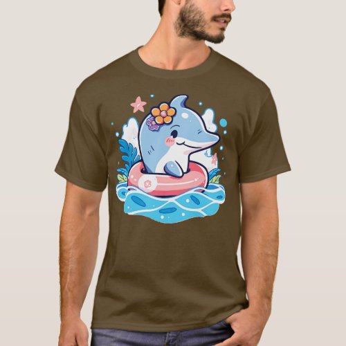 A young dolphin enjoying its summer vacations T_Shirt