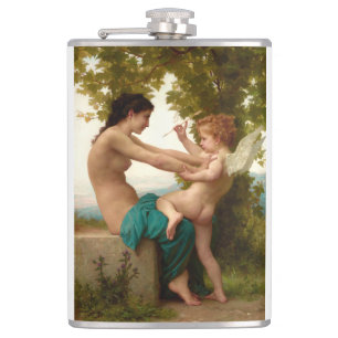 A Young Girl Defending Herself Against Eros Flask