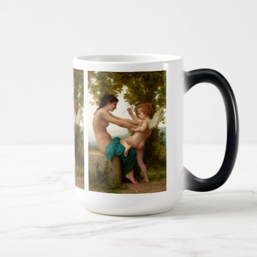 A Young Girl Defending Herself Against Eros Magic Mug