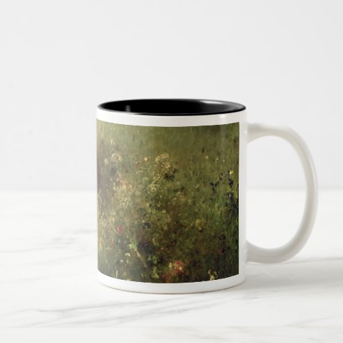 A Young Girl in a Field Two_Tone Coffee Mug