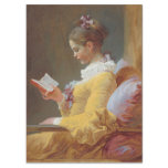 A YOUNG GIRL READING 1770 PAINTING TISSUE PAPER