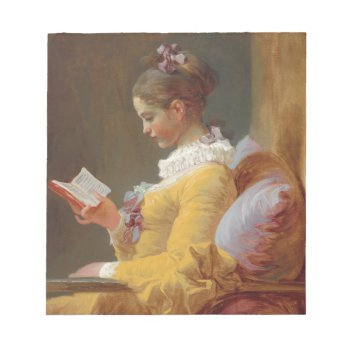 A Young Girl Reading  The Reader By J. Fragonard Notepad by EnhancedImages at Zazzle