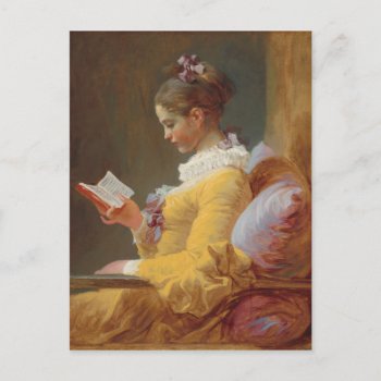A Young Girl Reading  The Reader By J. Fragonard Postcard by EnhancedImages at Zazzle