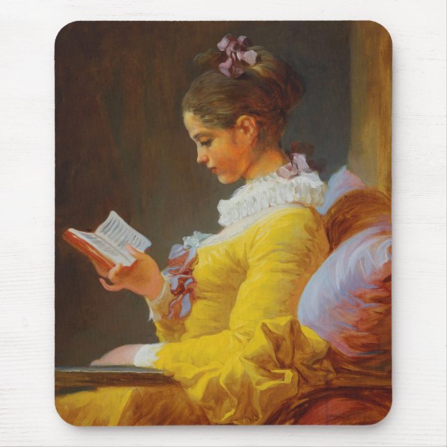 A Young Girl Reading (The Reader) Mouse Pad (Front)