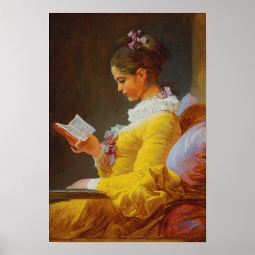 A Young Girl Reading The Reader Poster