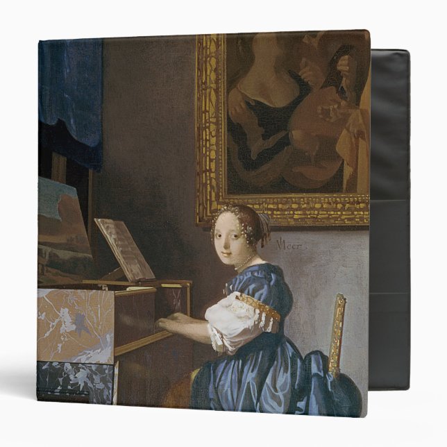 A Young Lady Seated at a Virginal, c.1670 Binder (Front/Inside)