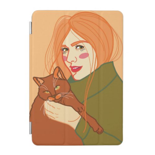a young red_haired girl  iPad mini cover