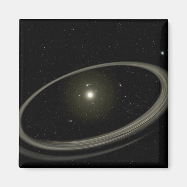 A young star circled by full-sized planets magnet (Front)