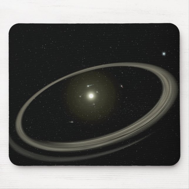 A young star circled by full-sized planets mouse pad (Front)