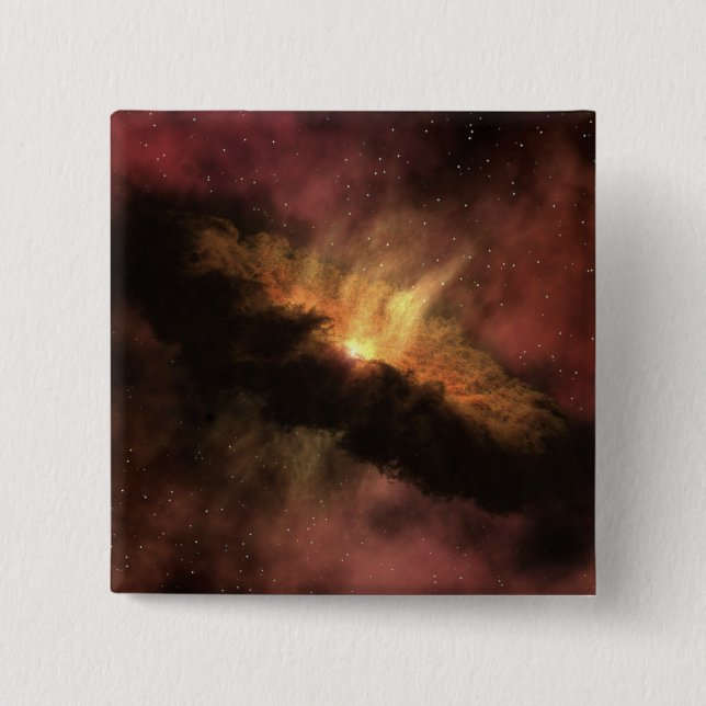 A young star pinback button (Front)