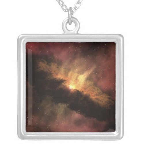 A young star silver plated necklace