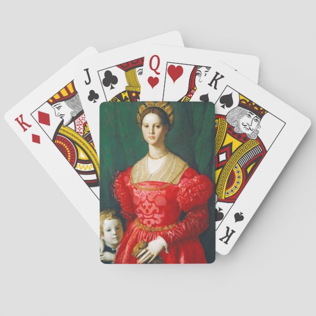 A Young Woman and Her Little Boy, c.1540 Poker Cards (Back)