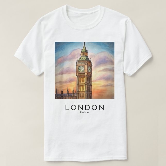 A youth shirt featuring an image of London  (Design Front)