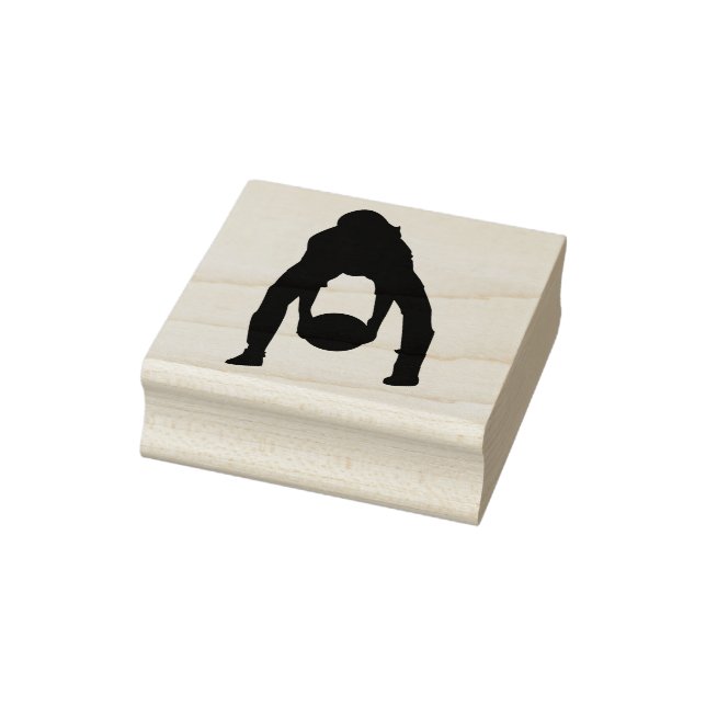 A youth soccer player in silhouette rubber stamp (Stamp)