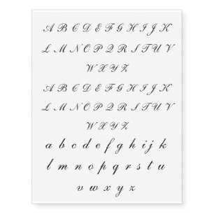 A-Z fancy letters Temporary Tattoos