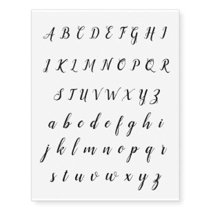 A-Z fancy letters Temporary Tattoos