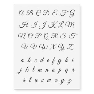 A-Z fancy letters Temporary Tattoos