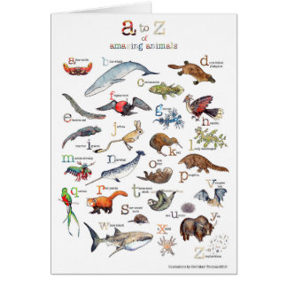 A-Z of amazing animals Cards