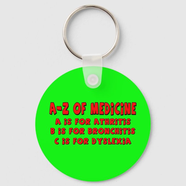 A-Z of Dyslexia Keychain (Front)
