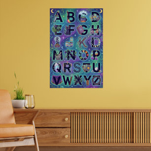 A-Z Witchy Alphabet  Poster