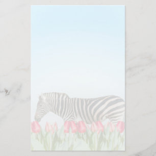 A Zebra Among the Tulips Stationery