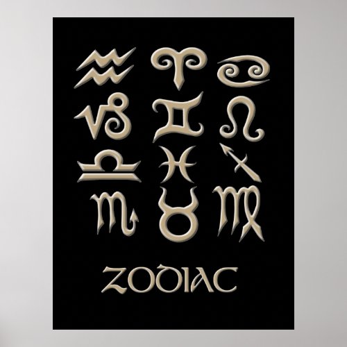 A Zodiac Symbol Chart