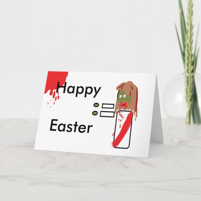 A zombie Jesus Easter Holiday Card (Front)