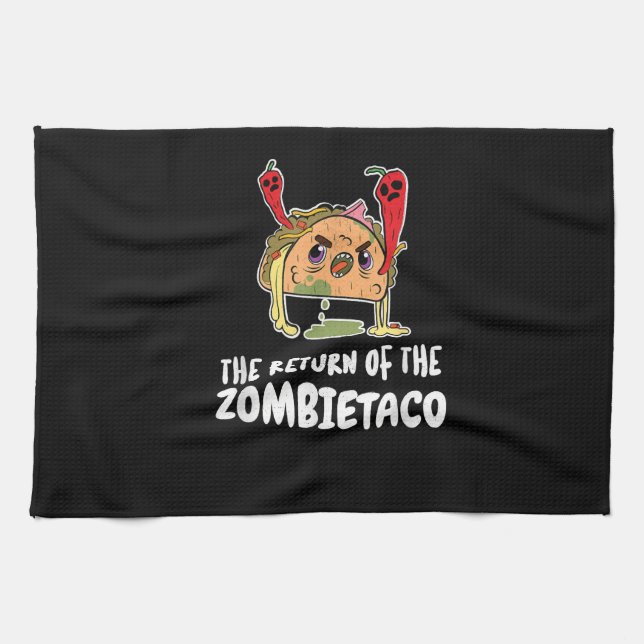 a zombie taco kitchen towel (Horizontal)