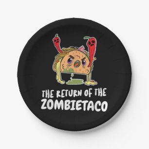 a zombie taco paper plates