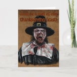 A Zombie Thanksgiving Holiday Card at Zazzle